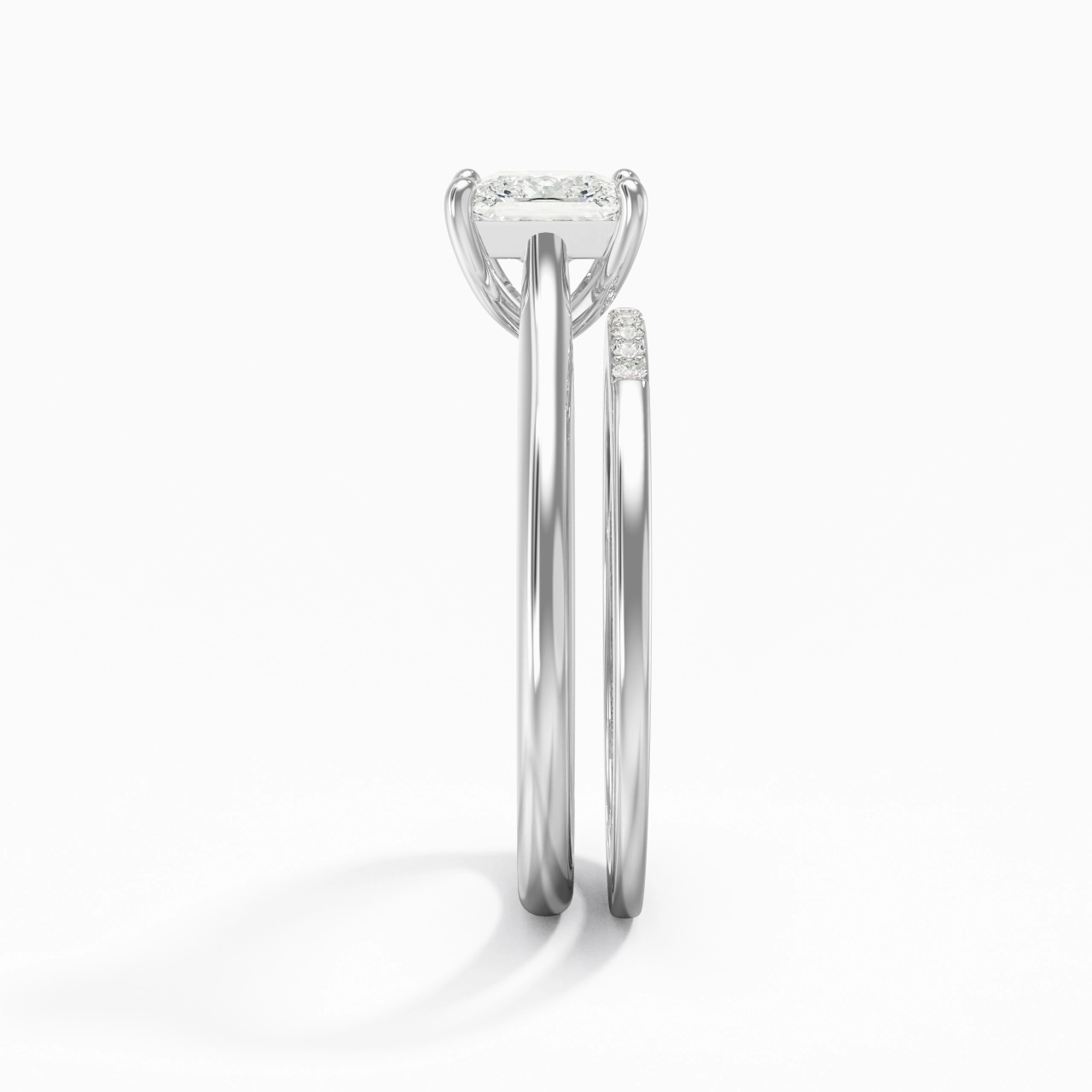Moissanite Wedding Ring Set