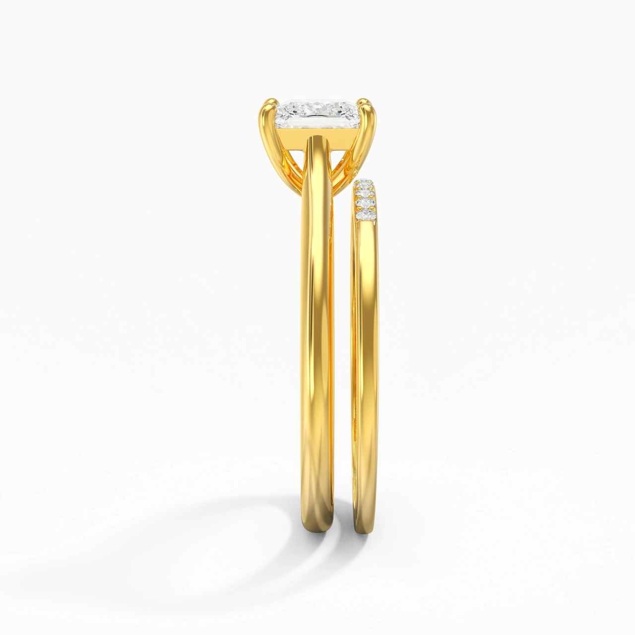 Moissanite Wedding Ring Set