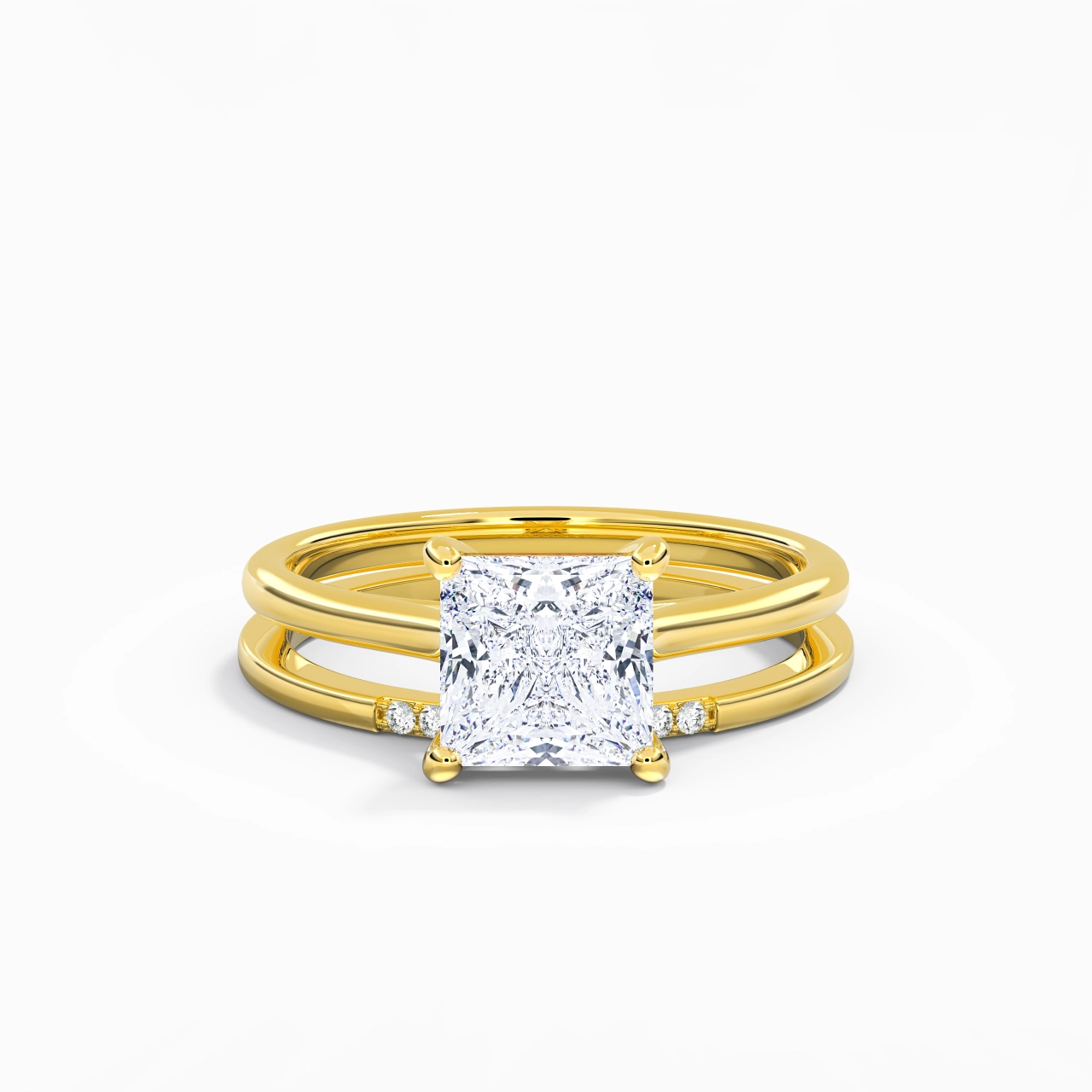 Moissanite Wedding Ring Set