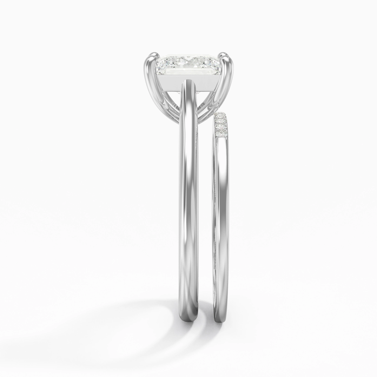 Moissanite Wedding Ring Set
