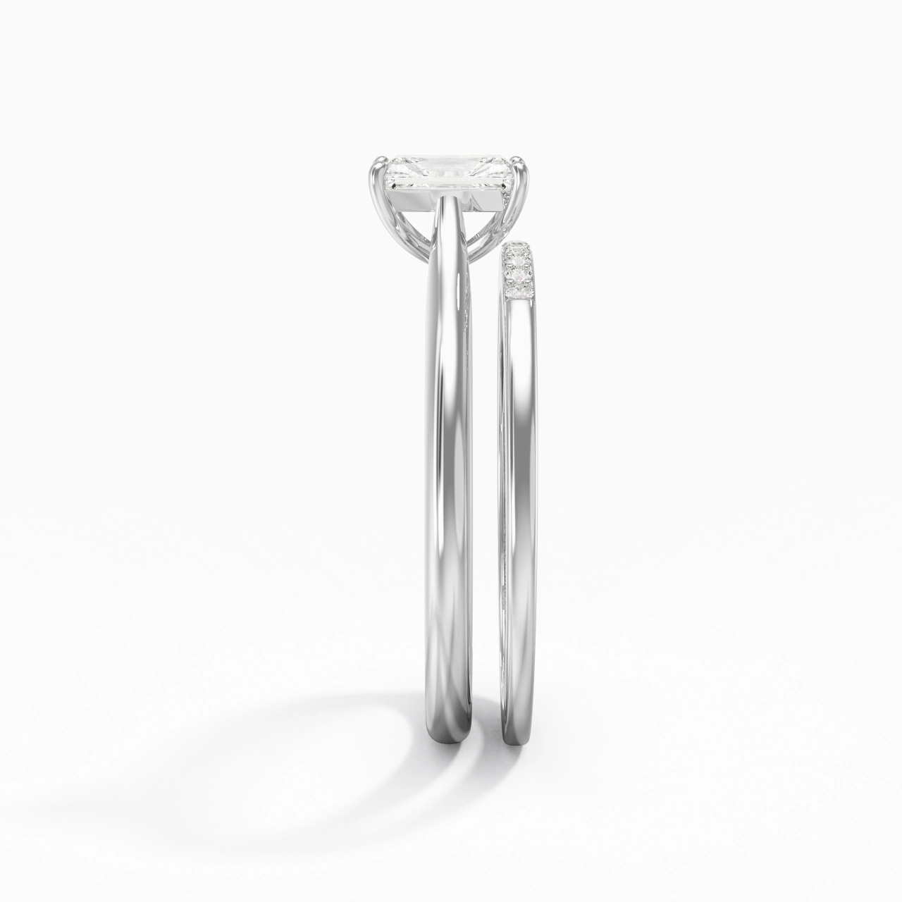 Moissanite Wedding Ring Set