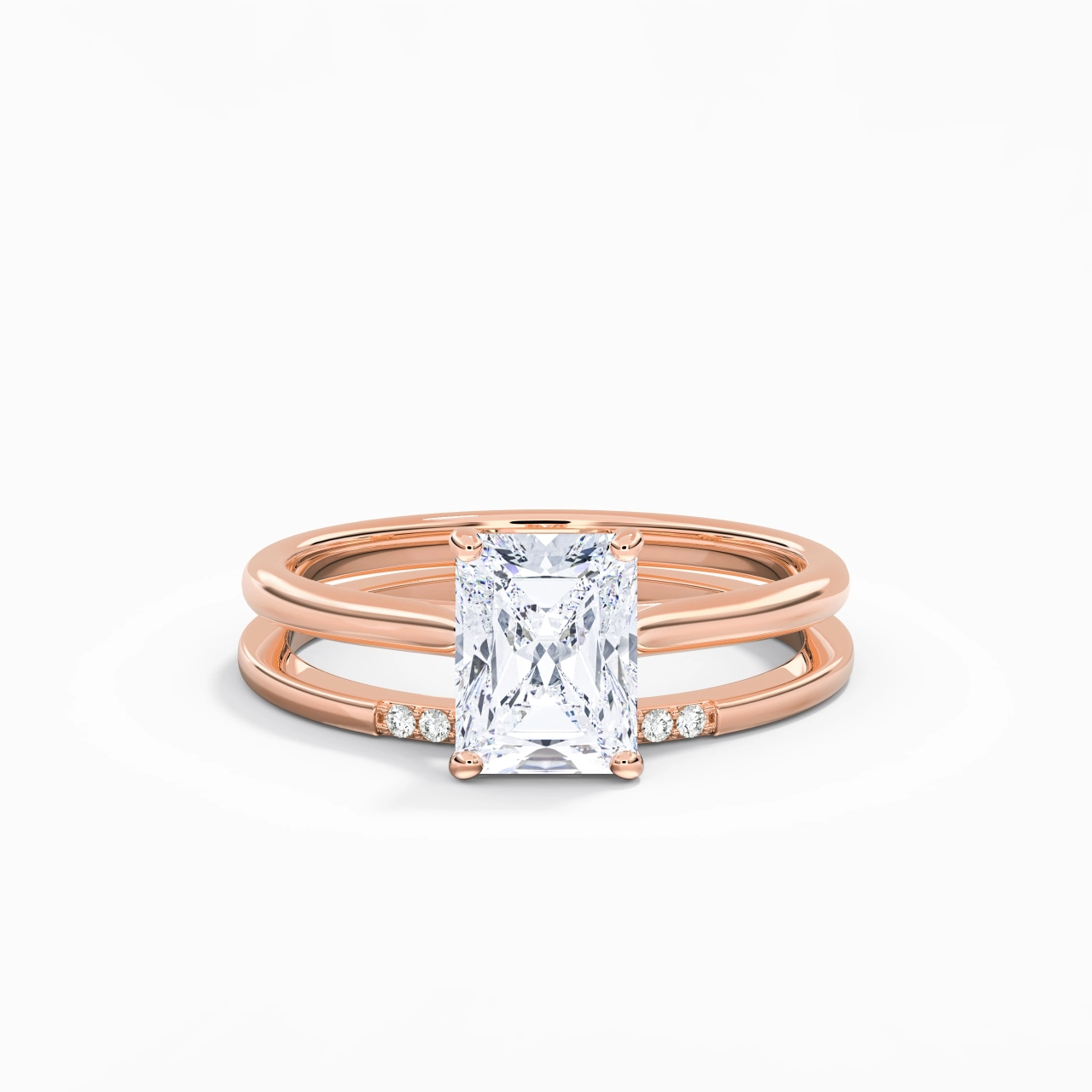 Moissanite Wedding Ring Set