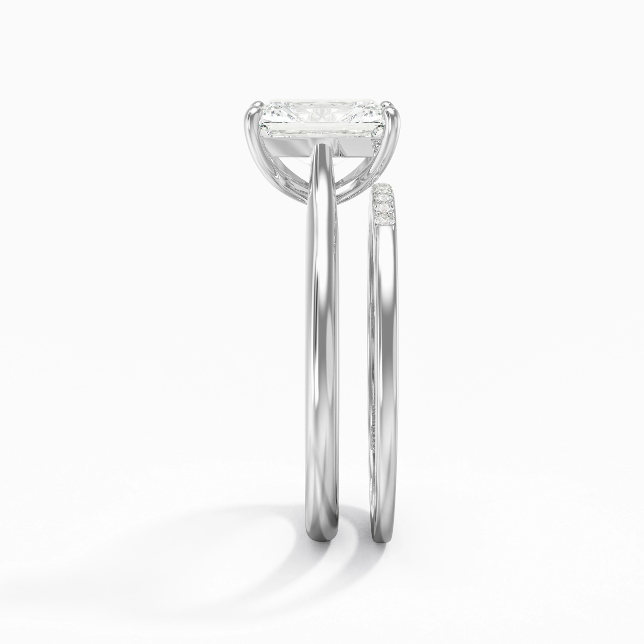 Moissanite Wedding Ring Set