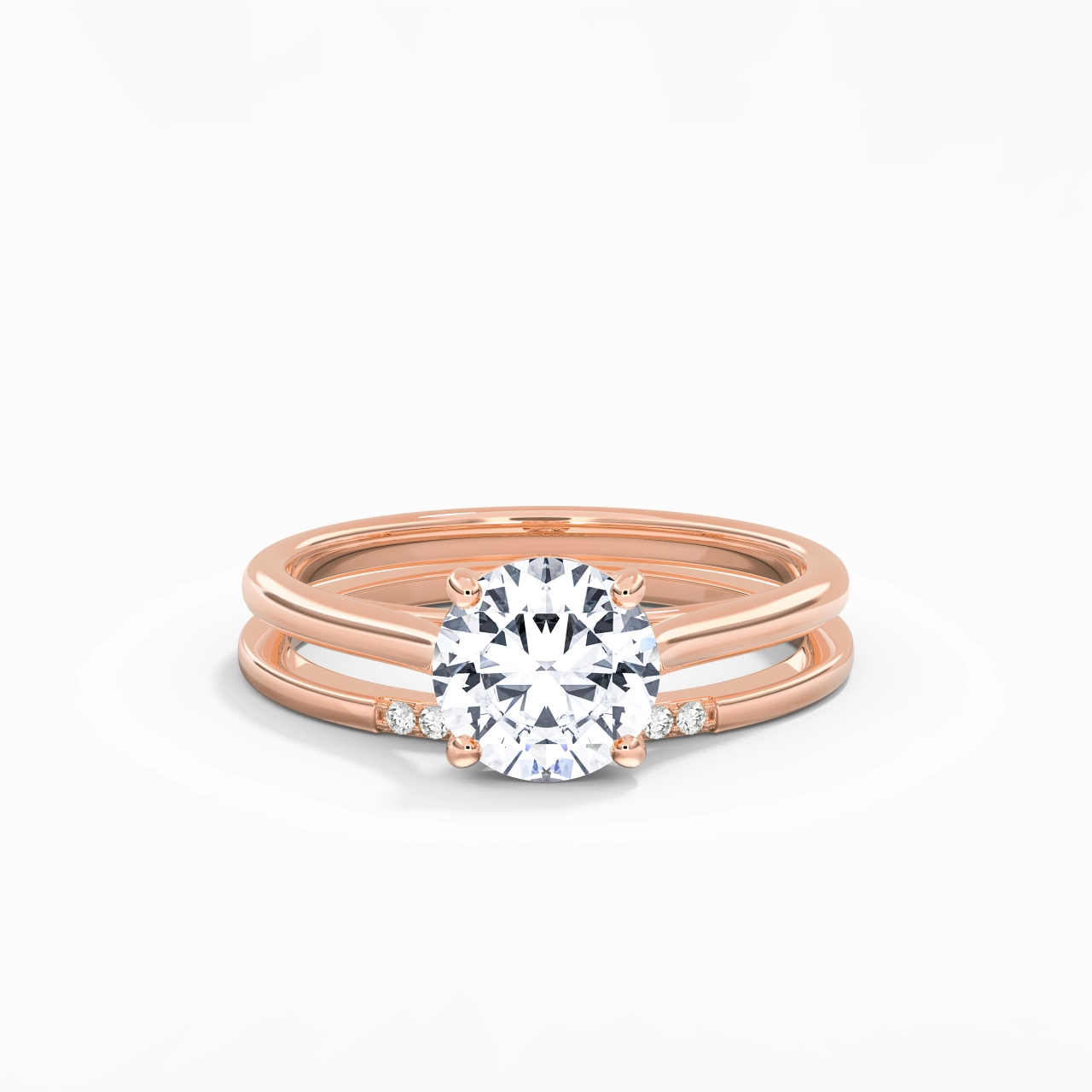 Moissanite Wedding Ring Set