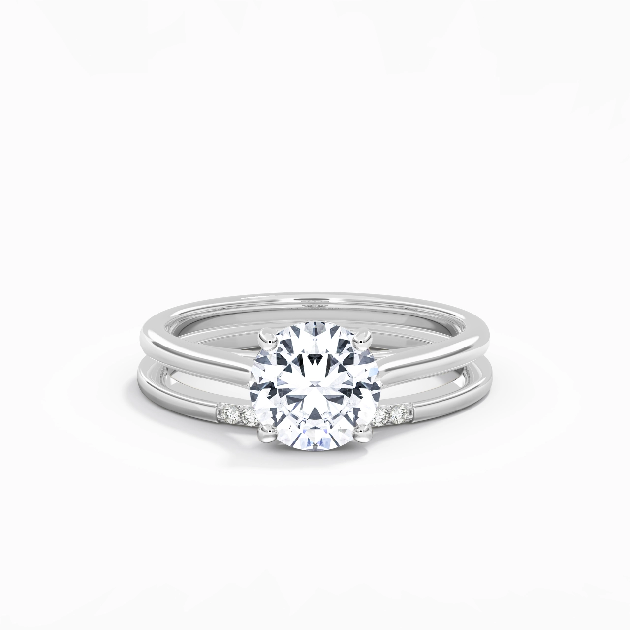 Moissanite Wedding Ring Set