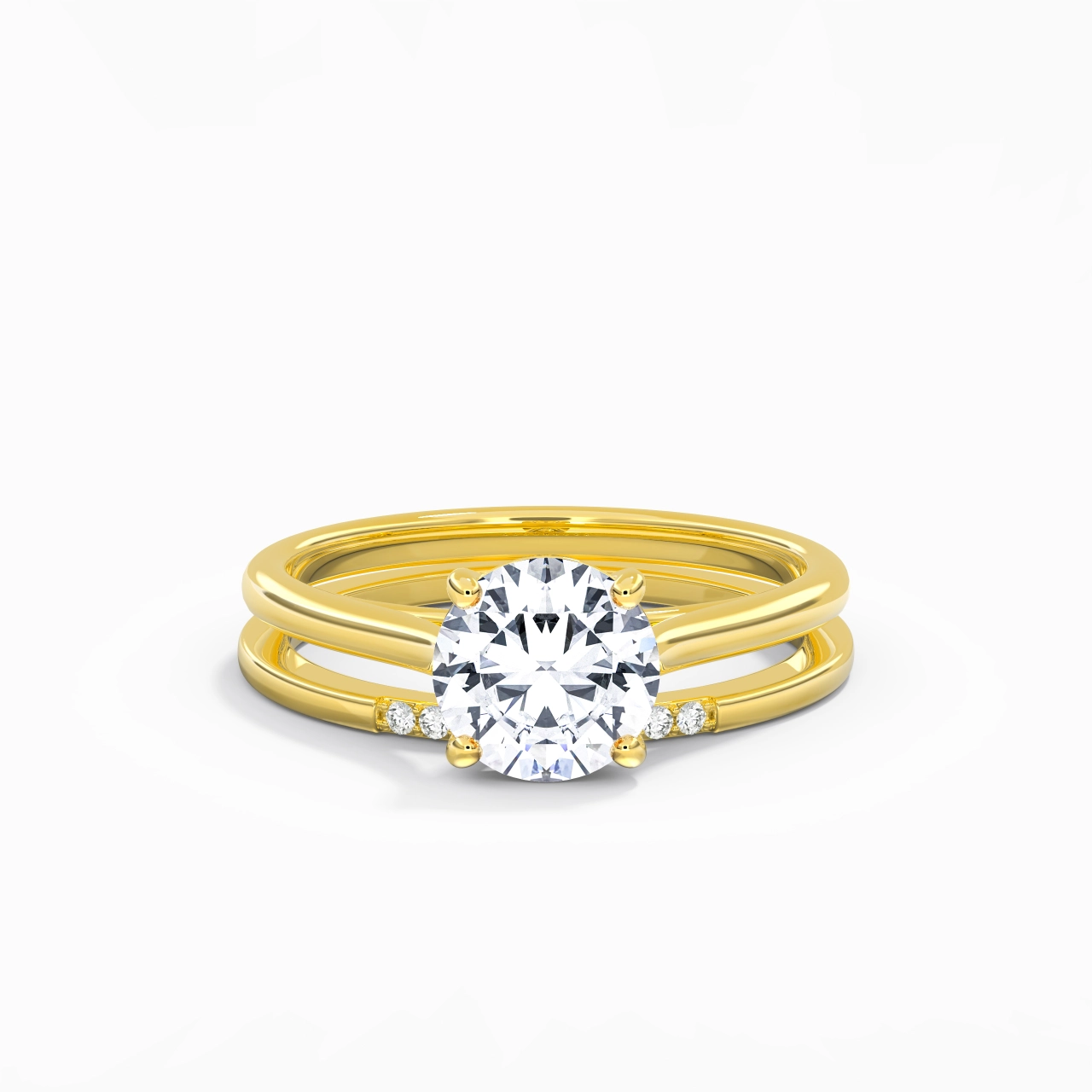 Moissanite Wedding Ring Set