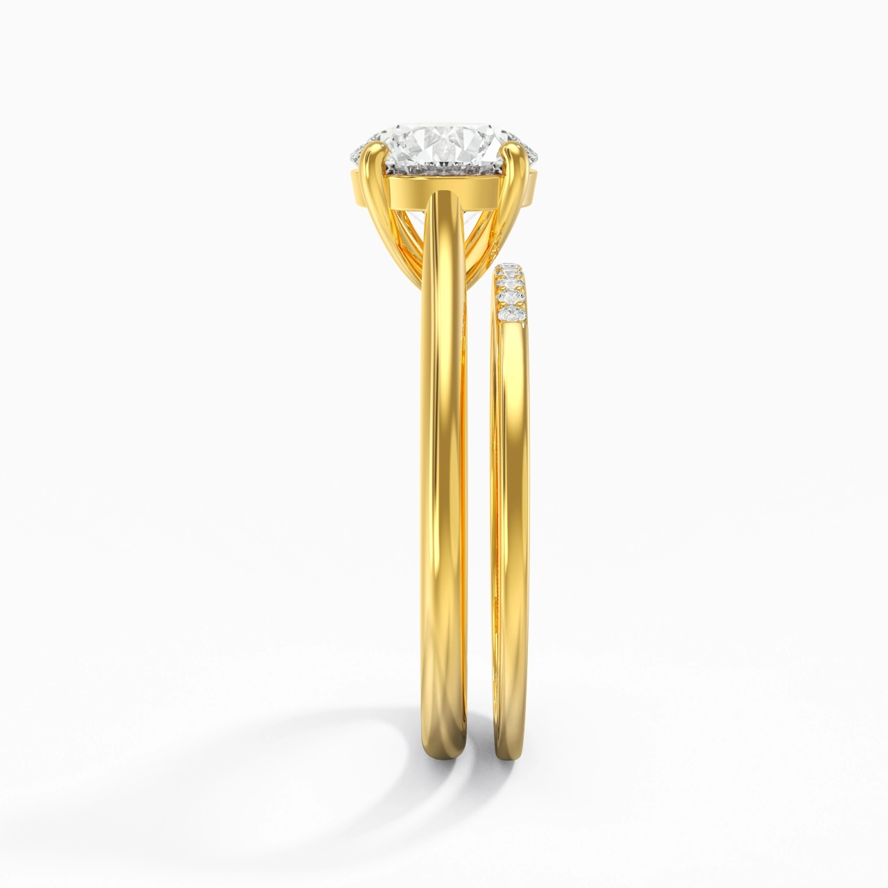 Moissanite Wedding Ring Set