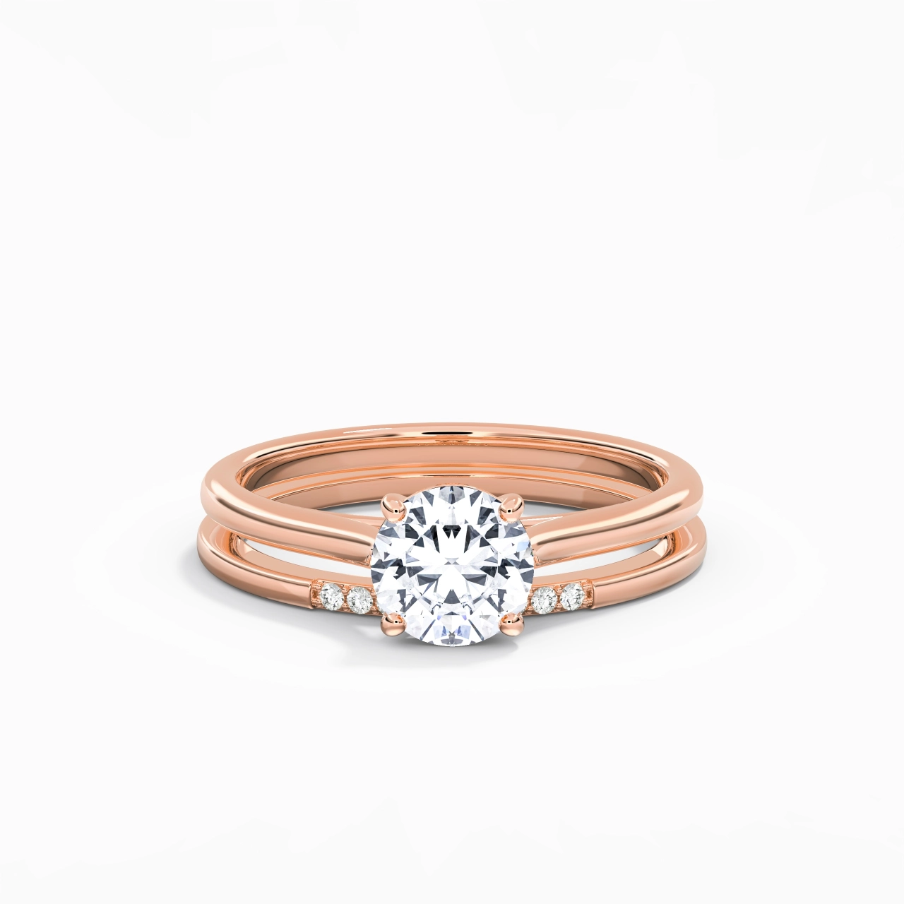 Moissanite Wedding Ring Set