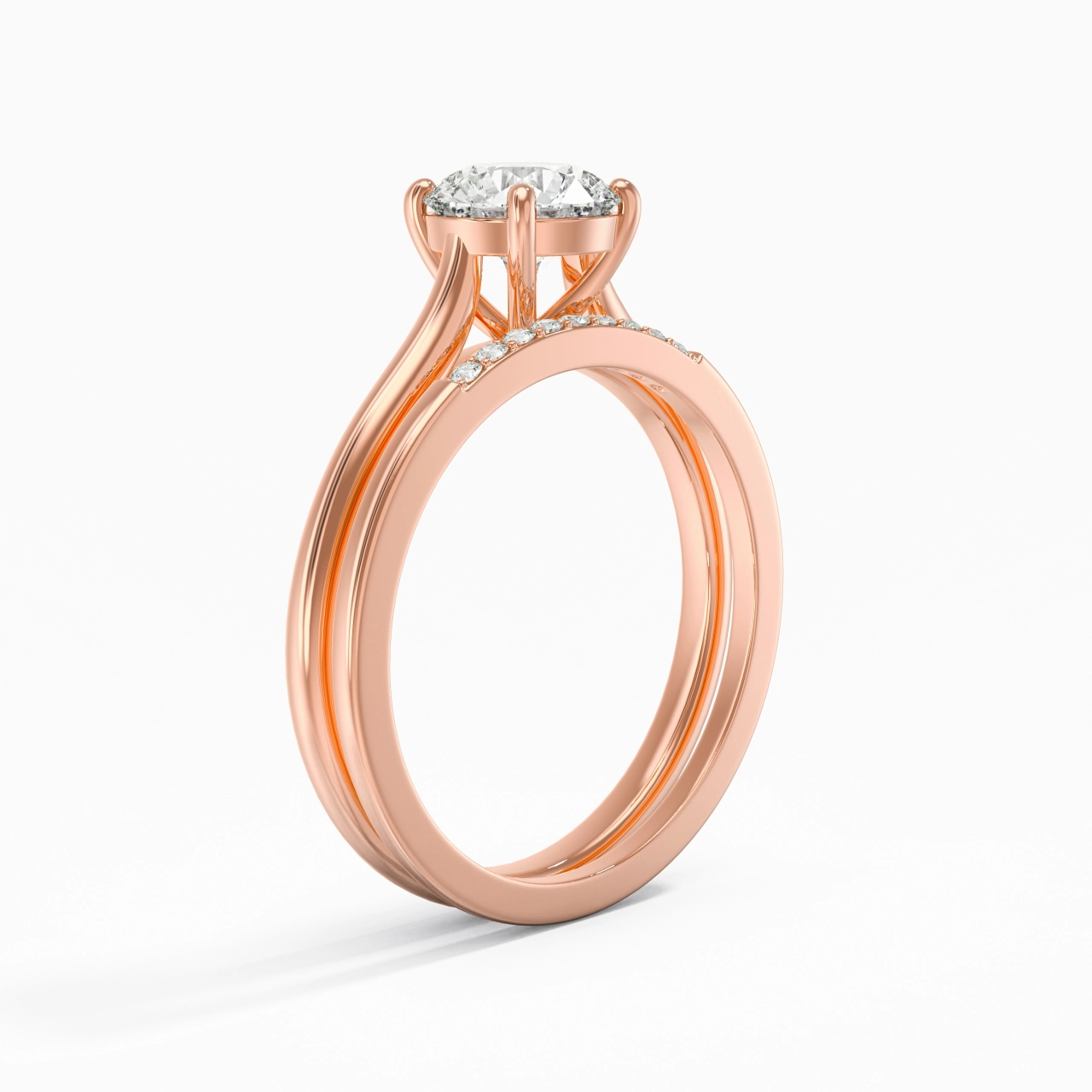 Moissanite Wedding Ring Set