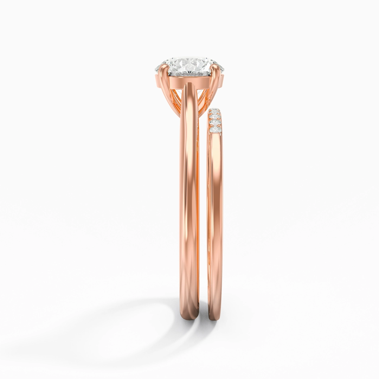 Moissanite Wedding Ring Set