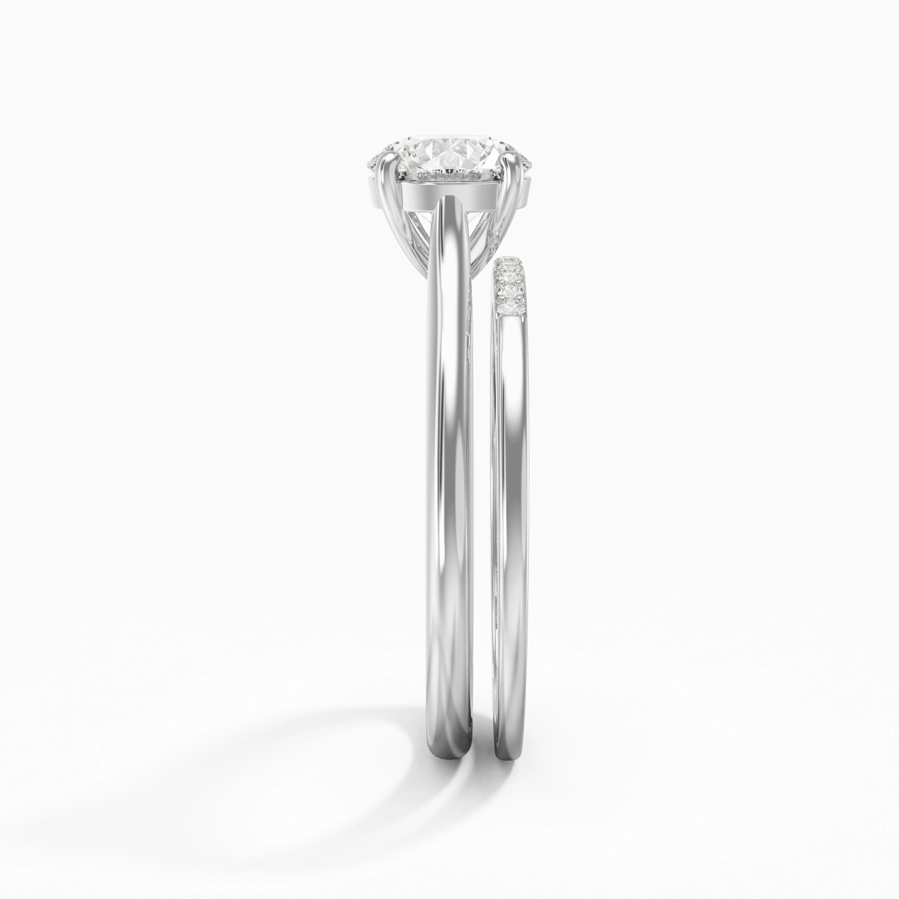 Moissanite Wedding Ring Set