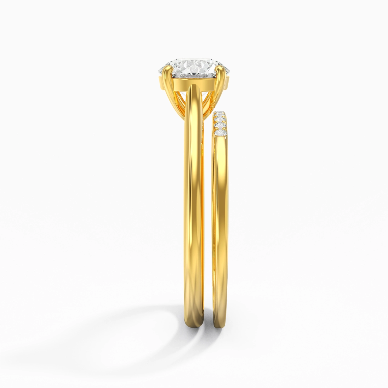 Moissanite Wedding Ring Set