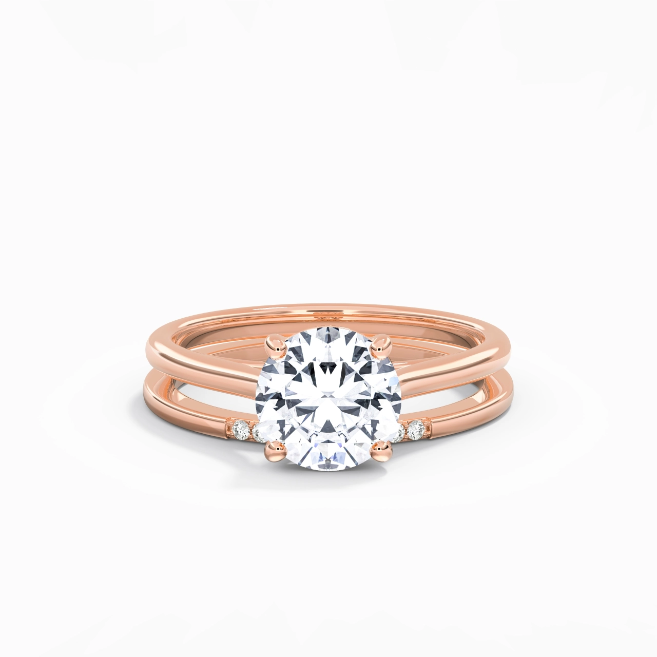 Moissanite Wedding Ring Set