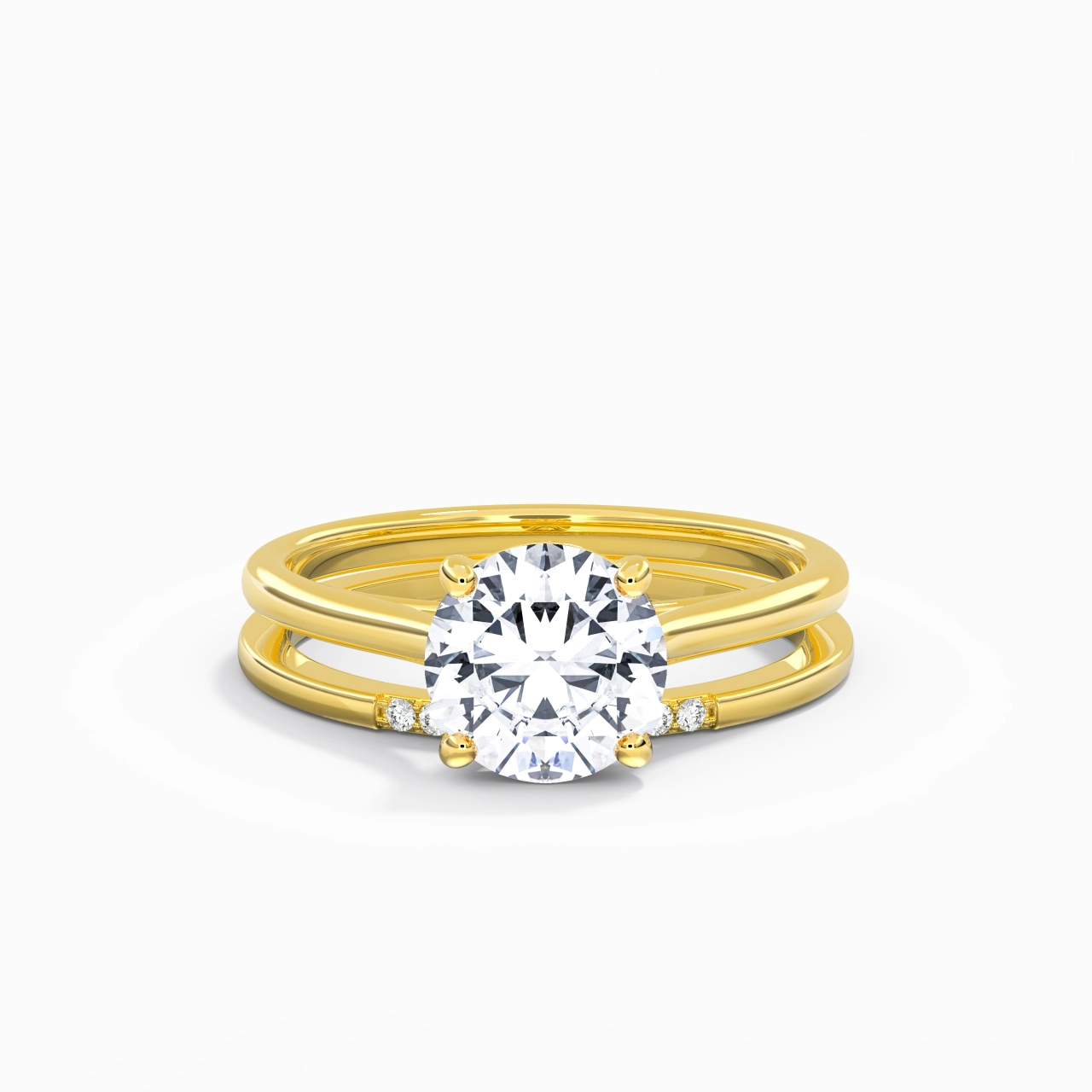 Moissanite Wedding Ring Set