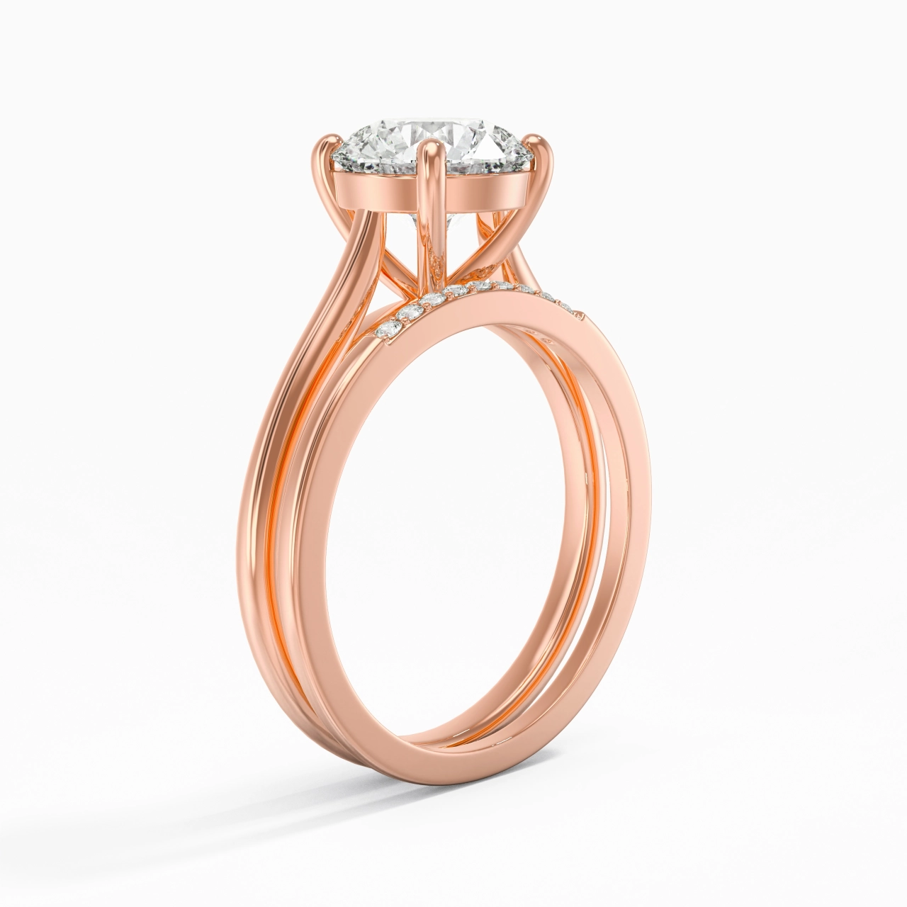 Moissanite Wedding Ring Set