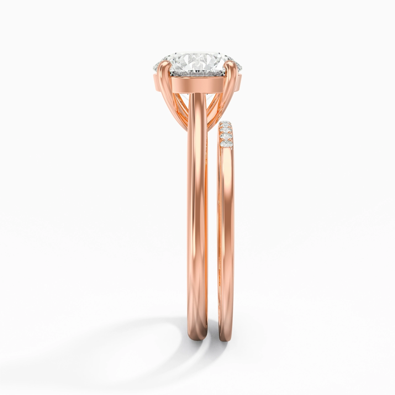 Moissanite Wedding Ring Set