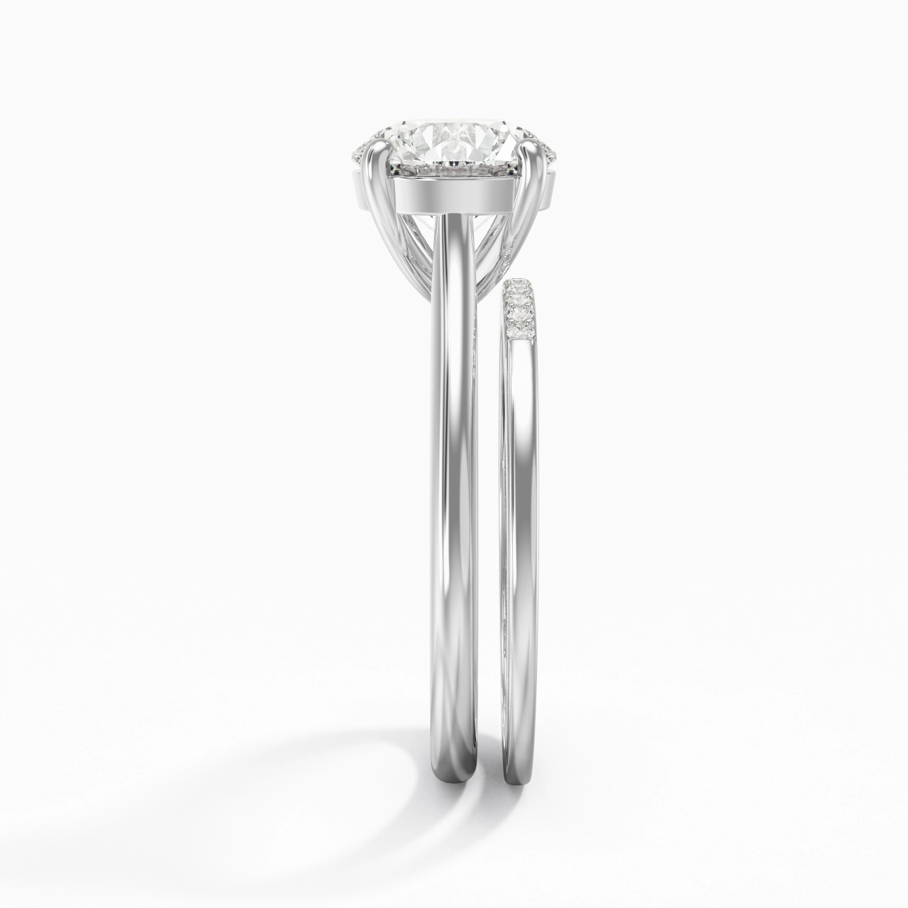 Moissanite Wedding Ring Set
