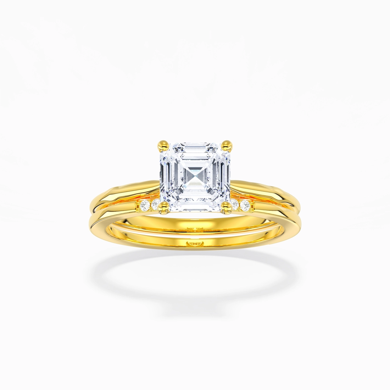 18K Gold Moissanite Bridal Set