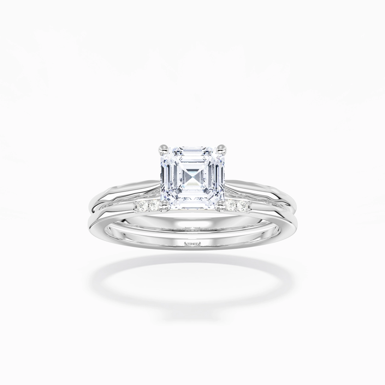 925 Sterling Silver Moissanite Bridal Set