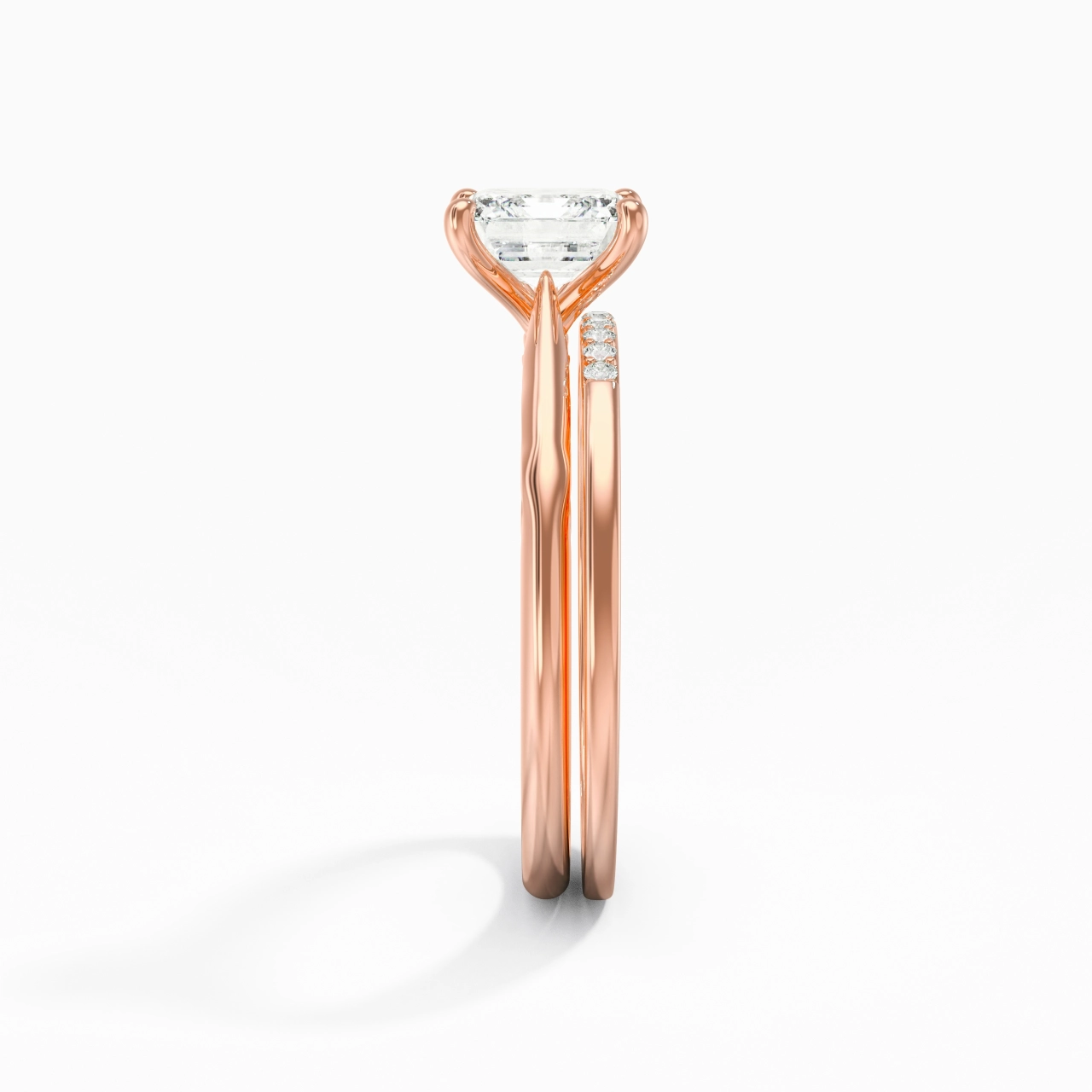 14K Rose Gold Moissanite Bridal Set