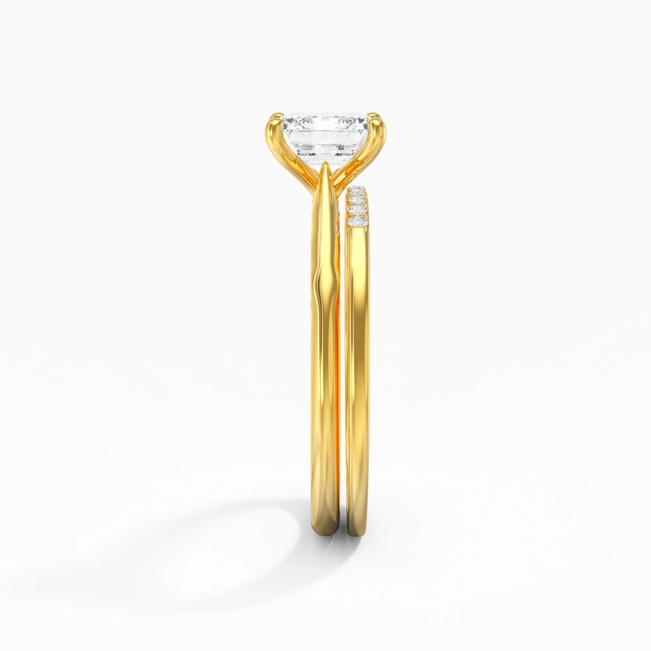 18K Gold Moissanite Bridal Set