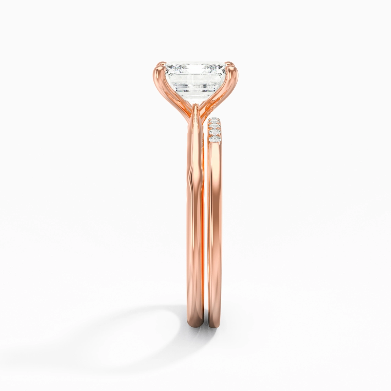 14K Rose Gold Moissanite Bridal Set