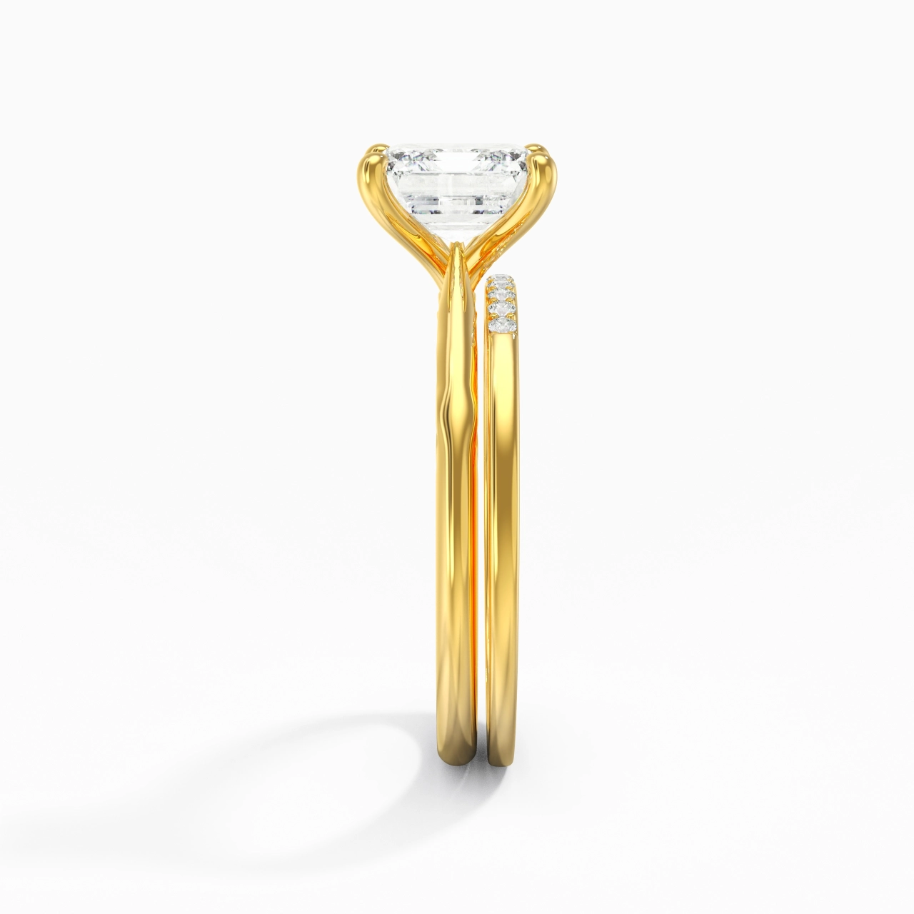 18K Gold Moissanite Bridal Set