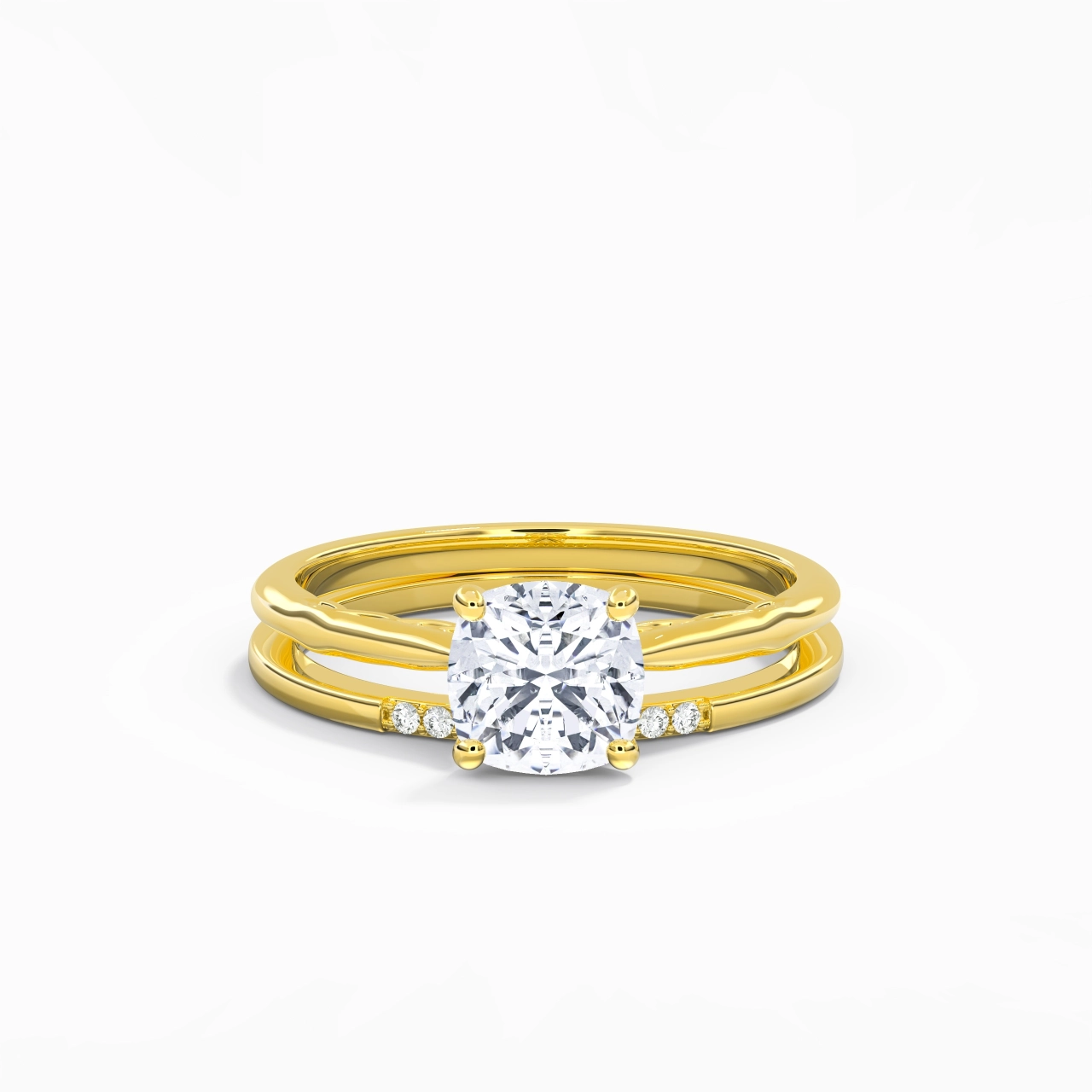 925 Sterling Silver Moissanite Bridal Set