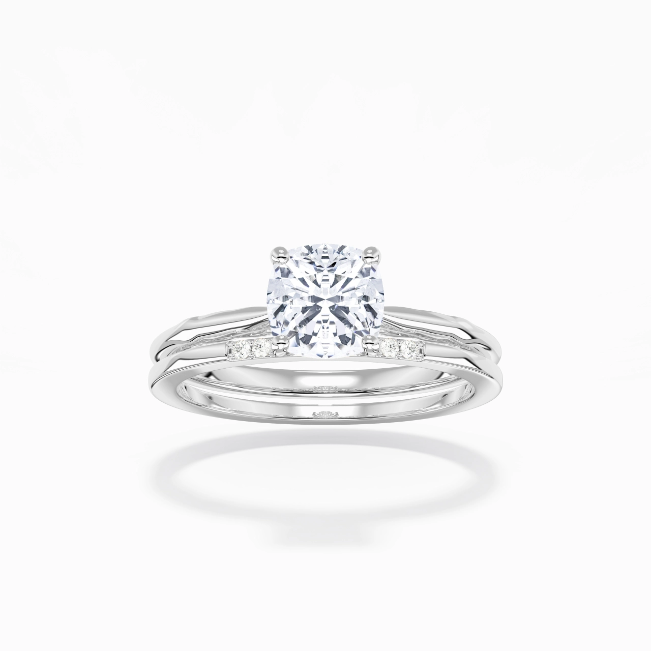 Platine Moissanite Ensemble nuptial