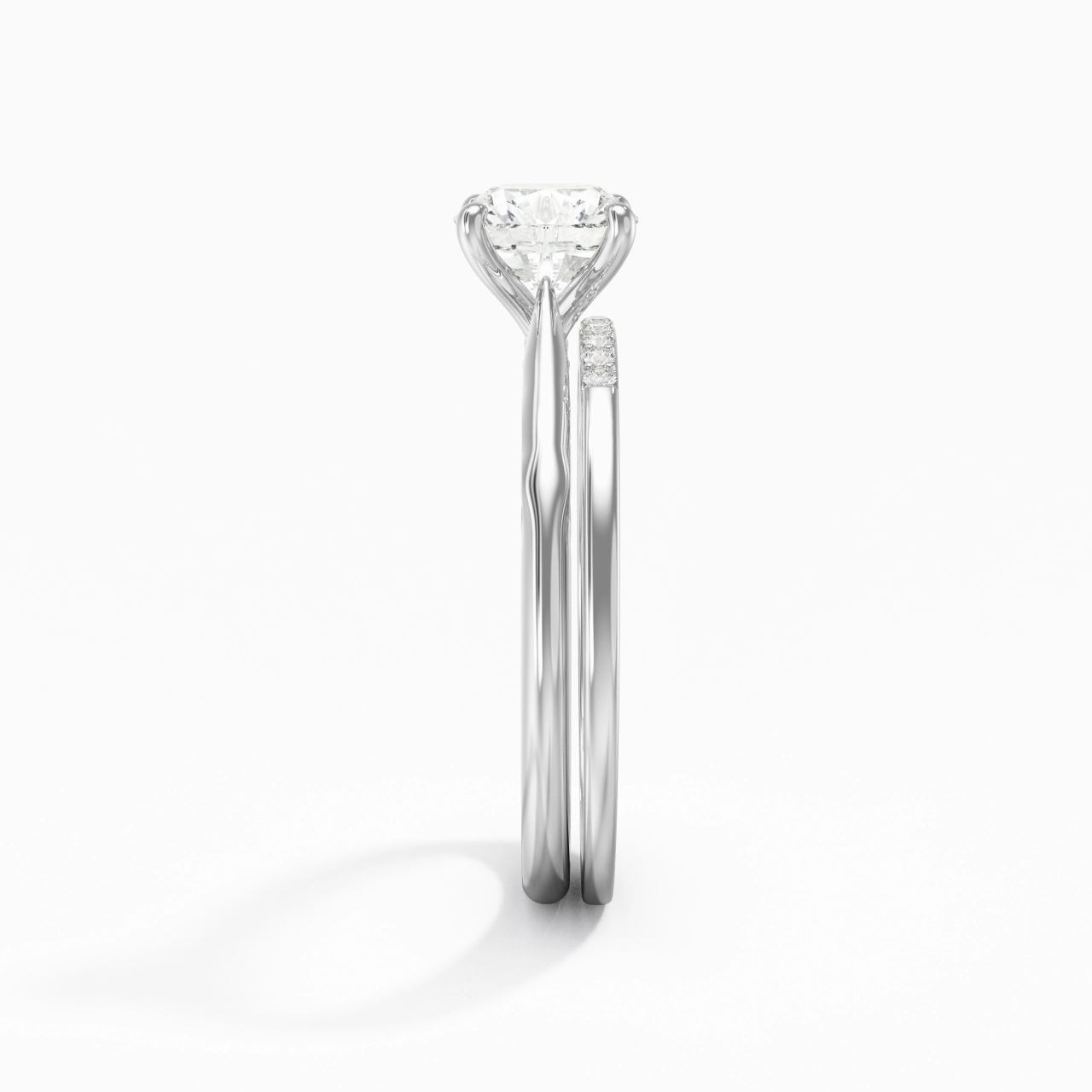 18K White Gold Moissanite Bridal Set