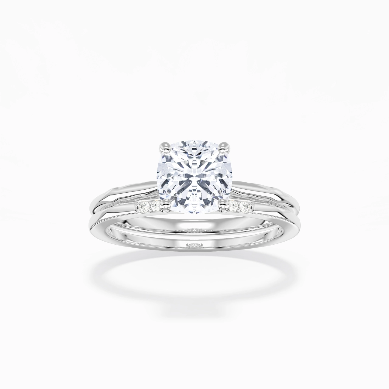 Platinum Moissanite Bridal Set