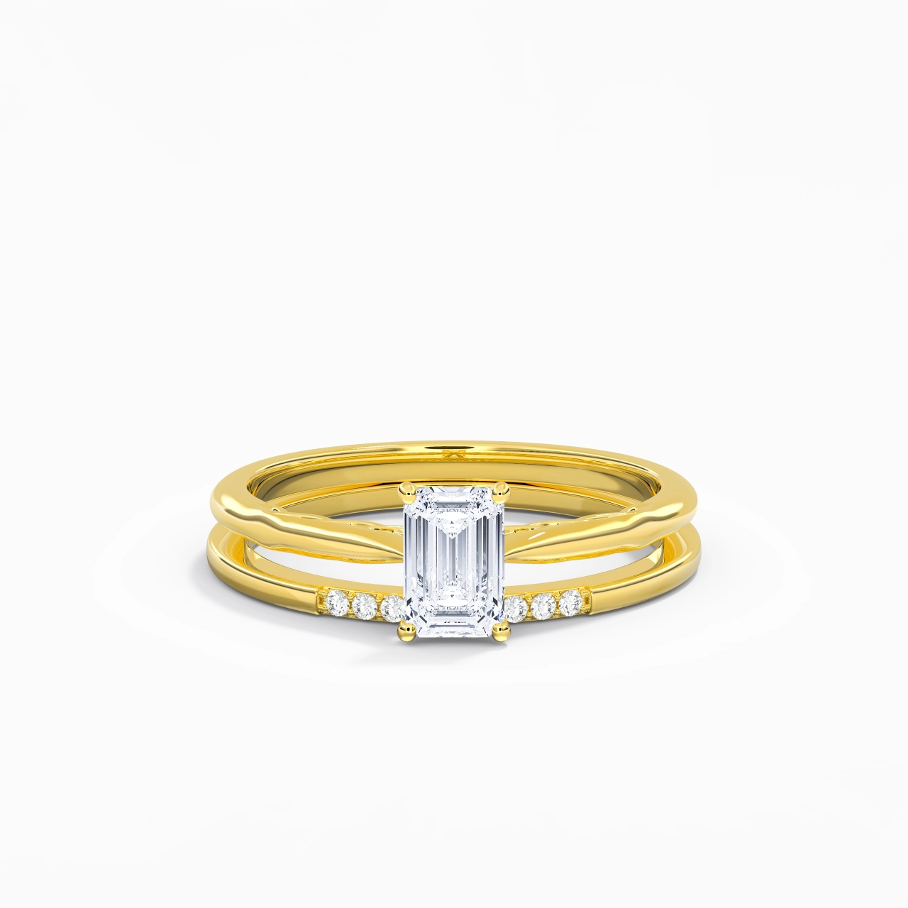 14K Gold Moissanite Bridal Set