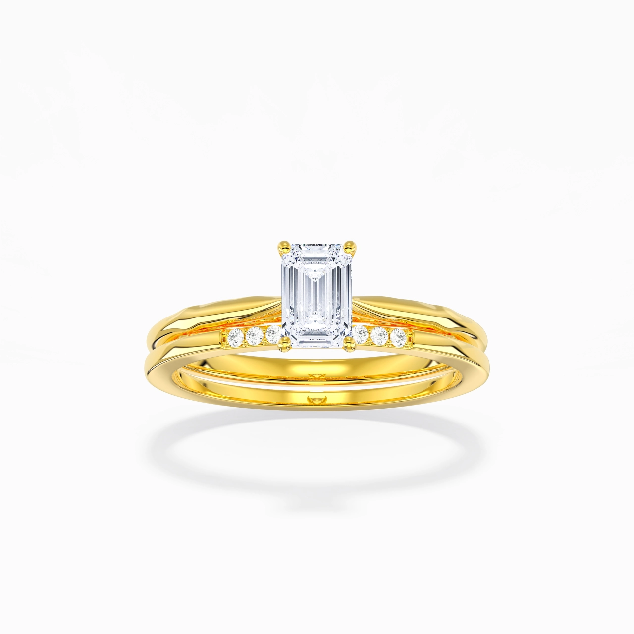 14K Gold Moissanite Bridal Set