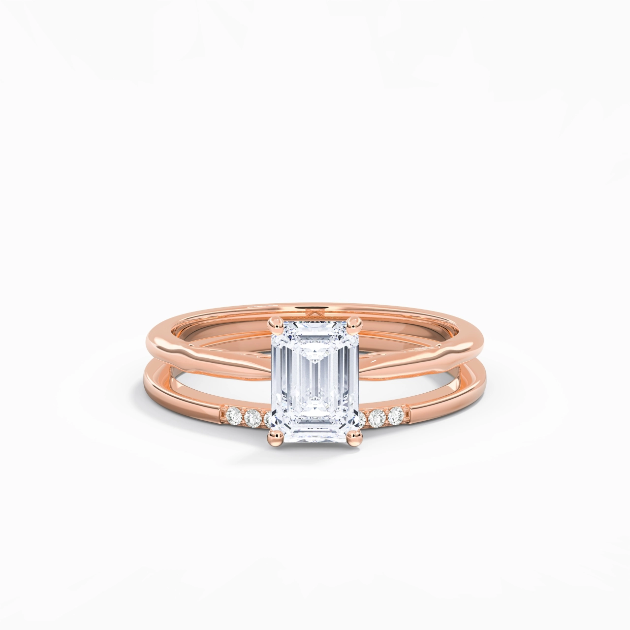 925 Sterling Silver Moissanite Bridal Set