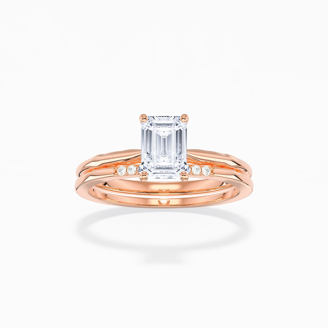 925 Sterling Silver Moissanite Bridal Set