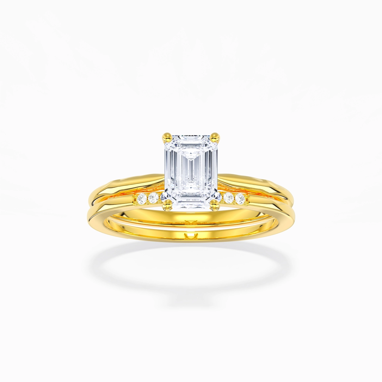 14K Gold Moissanite Bridal Set