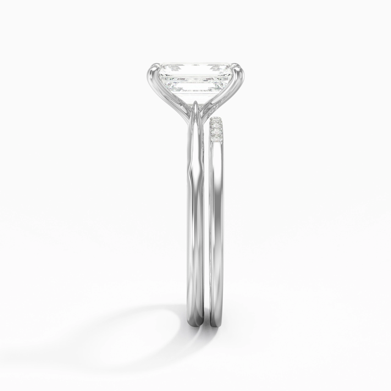 Platine Moissanite Ensemble nuptial