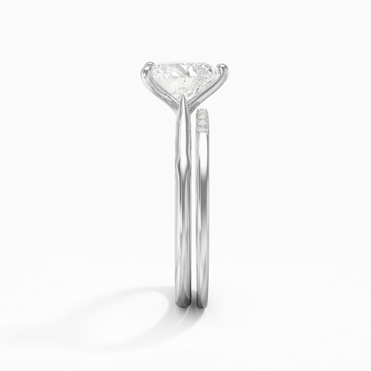 18K White Gold Moissanite Bridal Set