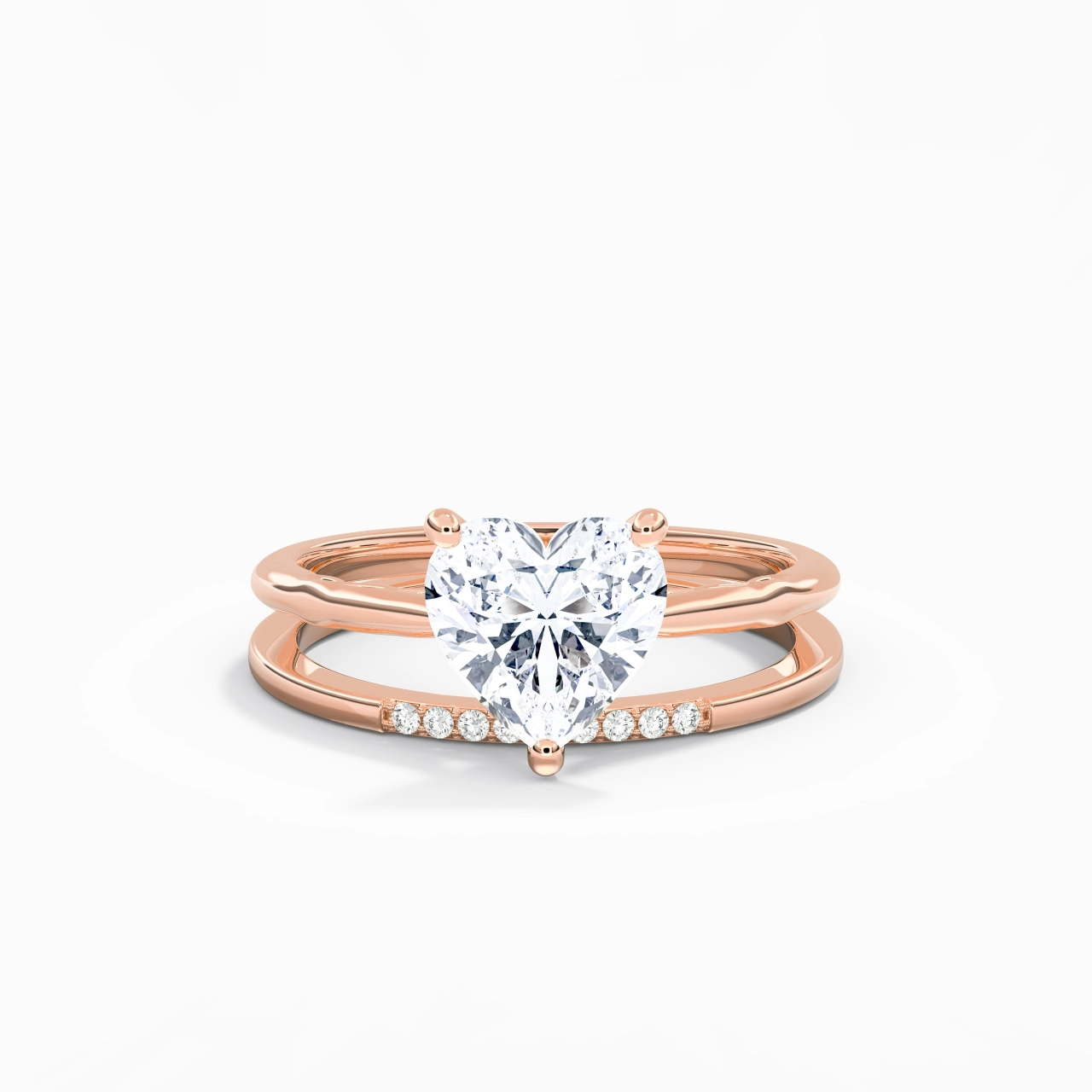 925 Sterling Silver Moissanite Bridal Set