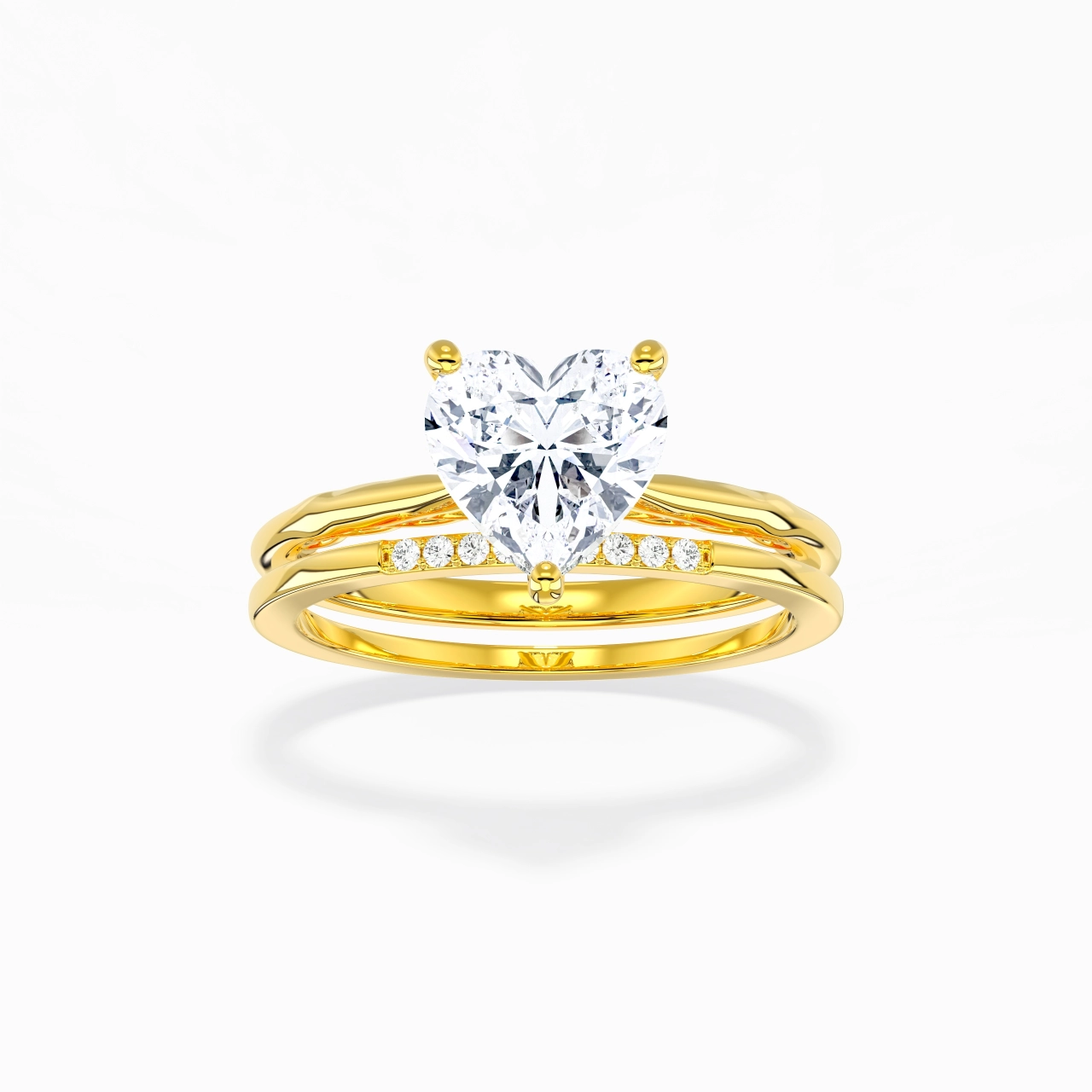 18K Gold Moissanite Bridal Set