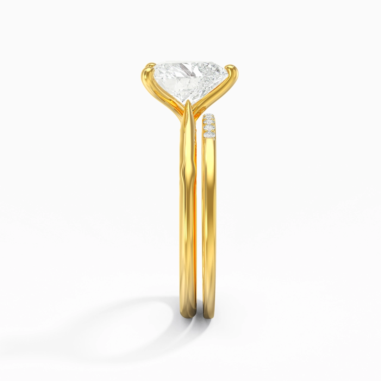 18K Gold Moissanite Bridal Set
