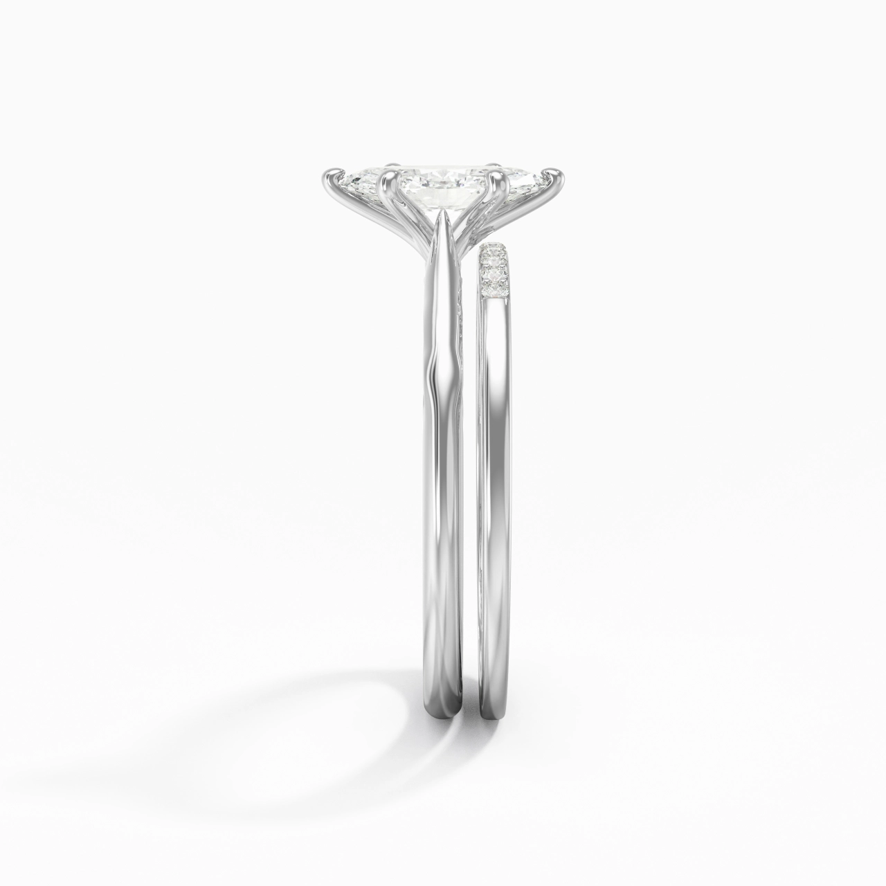 925 Sterling Silver Moissanite Bridal Set