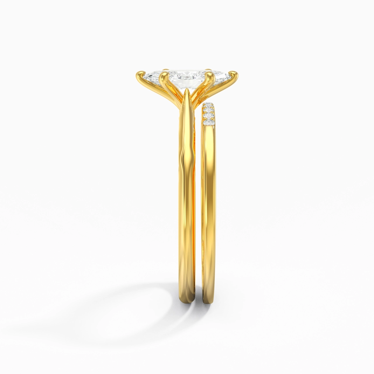 14K Gold Moissanite Bridal Set