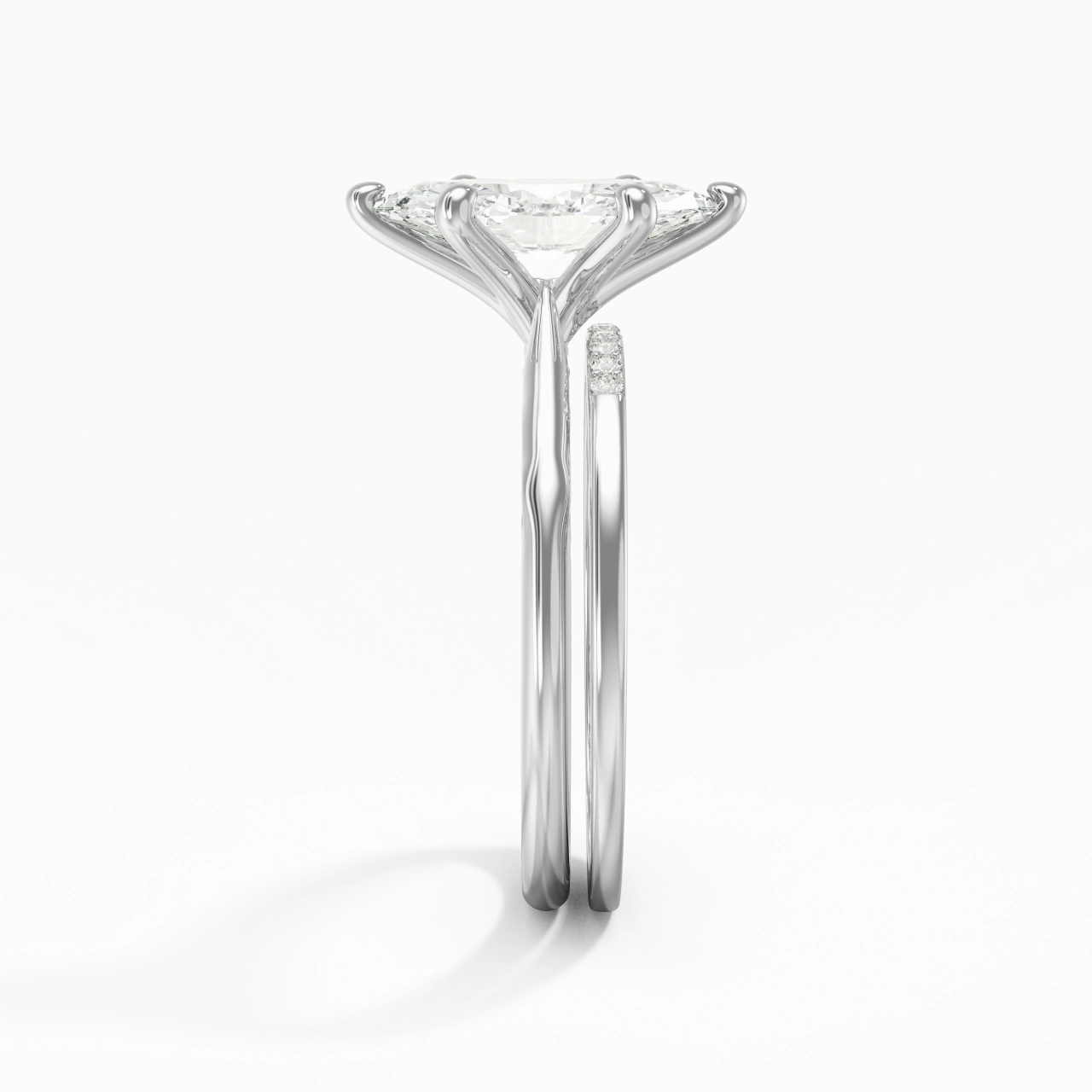 925 Sterling Silver Moissanite Bridal Set