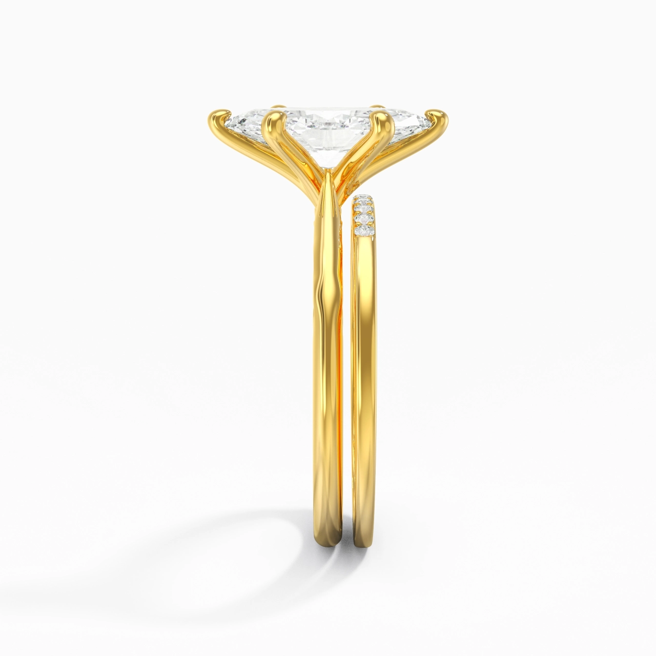 18K Gold Moissanite Bridal Set