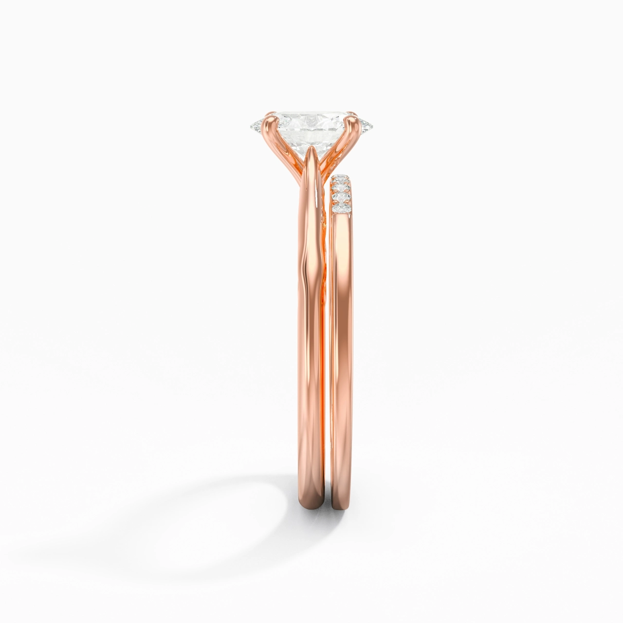 14K Rose Gold Moissanite Bridal Set