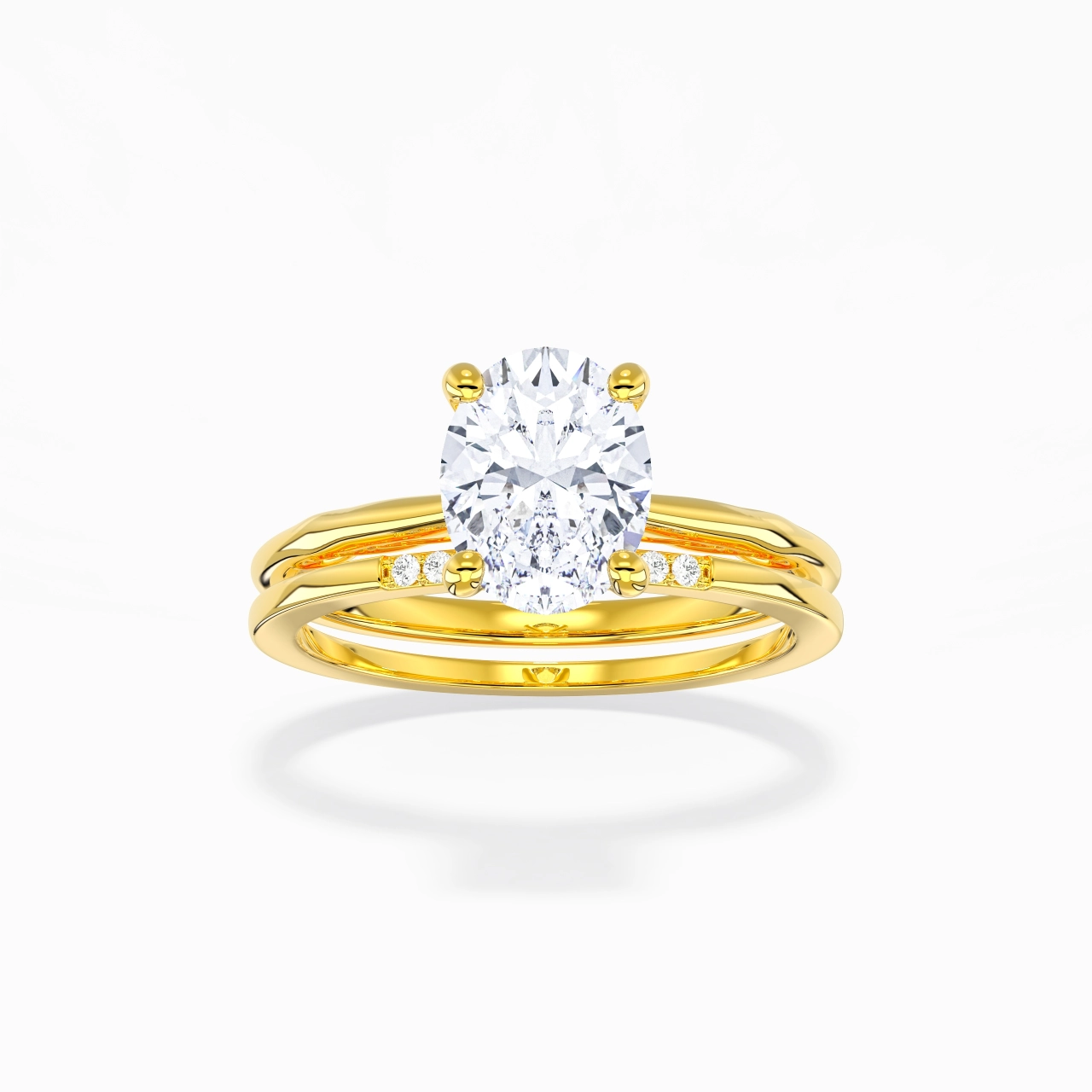 14K Gold Moissanite Bridal Set