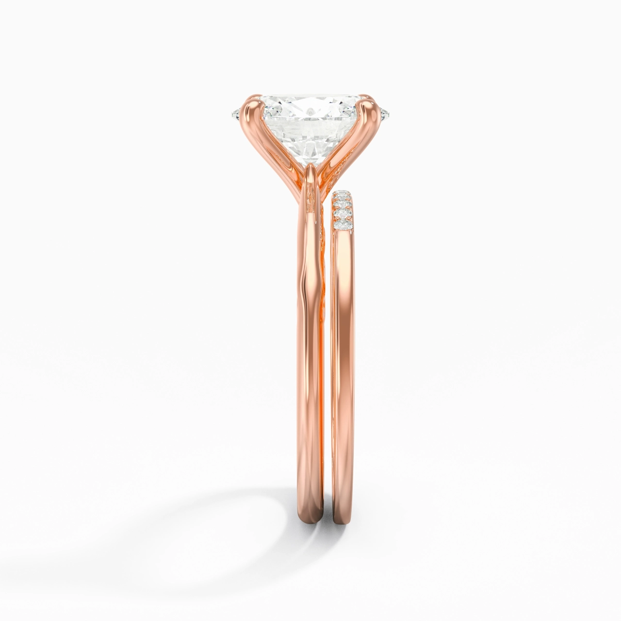 14K Rose Gold Moissanite Bridal Set