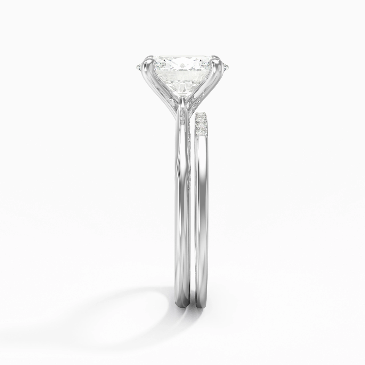 Platinum Moissanite Bridal Set
