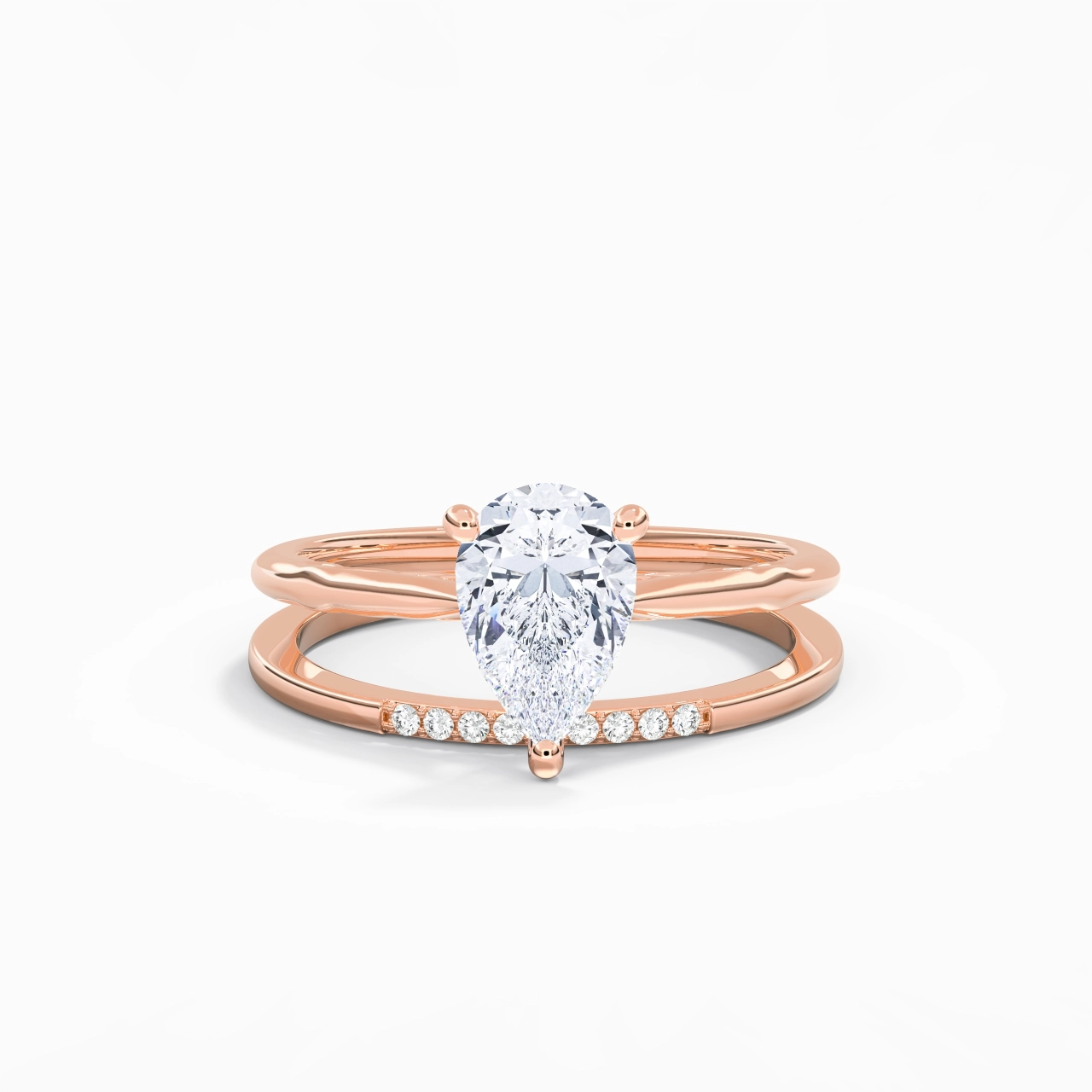 925 Sterling Silver Moissanite Bridal Set